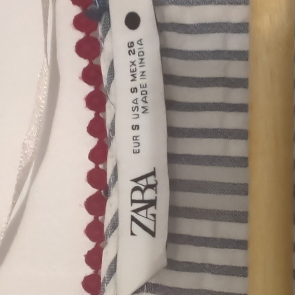 Zara Striped Embroidered Tiered Maxi Dress - Boho Coastal Blogger Relaxed Fit S - Picture 11 of 11